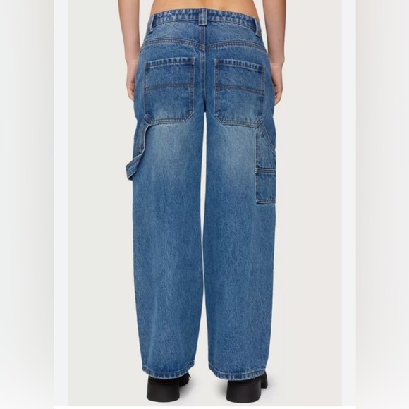 Edikted Denim - Edikted wide leg Carpenter Low Rise Jeans size large medium wash